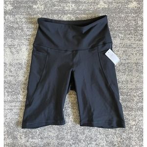 Old Navy Womens S Athletic Shorts Black Biker Powersoft Above Knee NWT P6